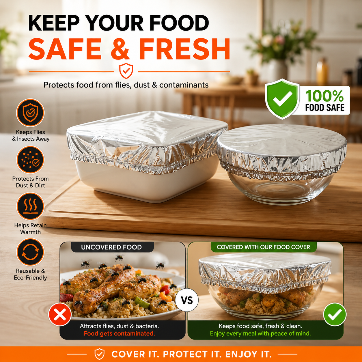 Reusable Silicone Food Covers UAE | Stretchable Bowl & Dish Lids